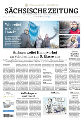 Cover of Sachsische Zeitung (Pirna Sebnitz)