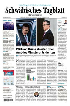 Cover of Schwabisches Tagblatt - Tubinger Chronik