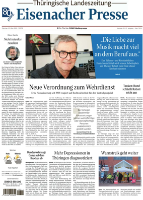 Cover of Thuringische Landeszeitung (Eisenach)