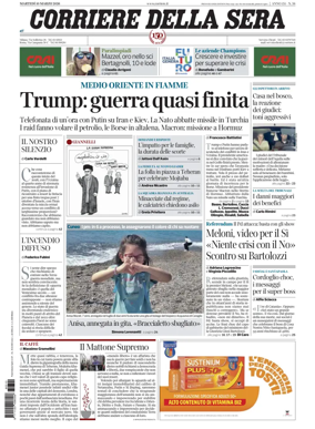 Cover of Corriere della Sera