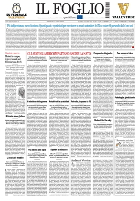 Cover of Il Foglio Quotidiano