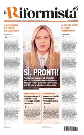 Cover of Il Riformista (Italy)