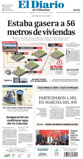 Cover of El Diario de Chihuahua