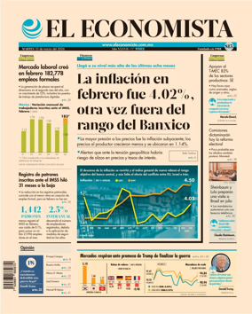 Cover of El Economista (Mexico)