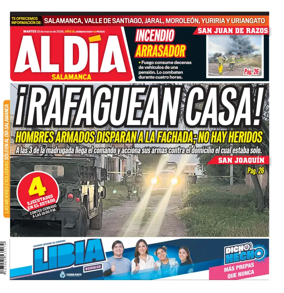 Cover of Periodico Al Dia (Salamanca)