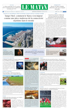 Cover of Le Matin (Morocco)