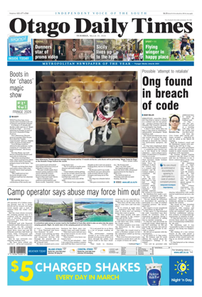 Cover of Otago Daily Times