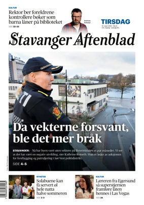 Cover of Stavanger Aftenblad