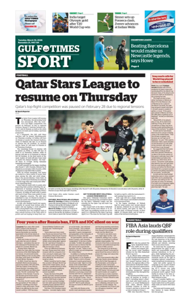 Cover of Gulf Times Sport