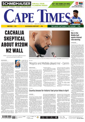 Cover of Cape Times