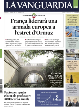 Cover of La Vanguardia (Catalonia - 1st edition)