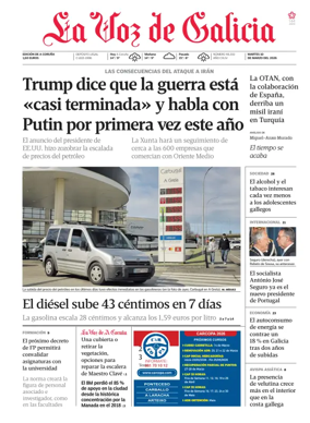 Cover of La Voz de Galicia (A Coruna)