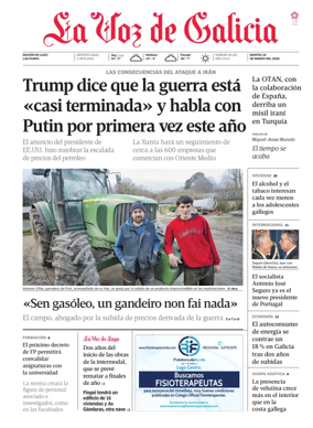 Cover of La Voz de Galicia (Lugo)