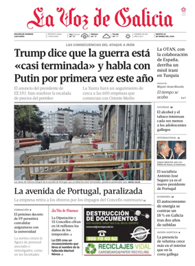 Cover of La Voz de Galicia (Ourense)