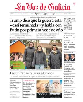 Cover of La Voz de Galicia (Pontevedra)