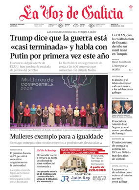 Cover of La Voz de Galicia (Santiago)