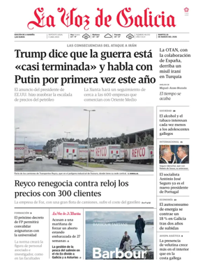 Cover of La Voz de Galicia (Viveiro)