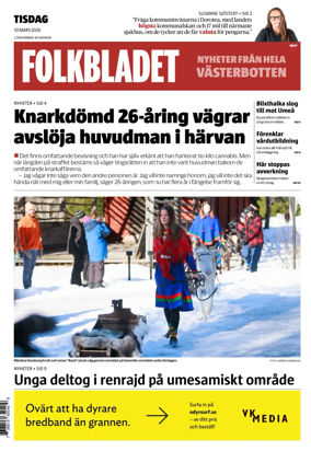 Cover of Folkbladet Vasterbotten