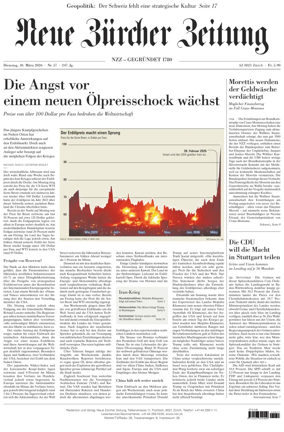 Cover of Neue Zurcher Zeitung