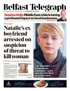 Cover of Belfast Telegraph