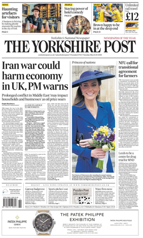 Cover of Yorkshire Post