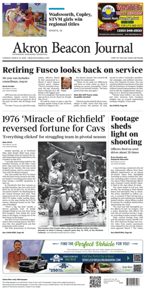 Cover of Akron Beacon Journal