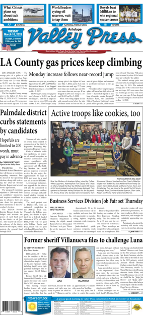 Cover of Antelope Valley Press