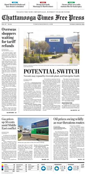 Cover of Chattanooga Times Free Press