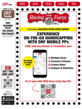Cover of Daily Racing Form National Digital Edition