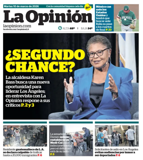 Cover of La Opinion