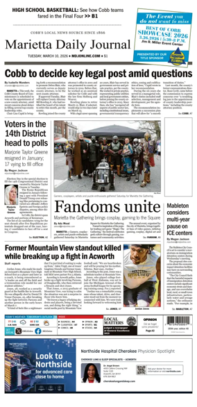 Cover of Marietta Daily Journal