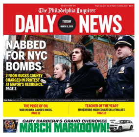 Cover of Philadelphia Daily News