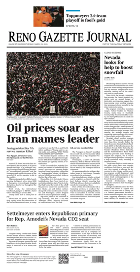 Cover of Reno Gazette Journal