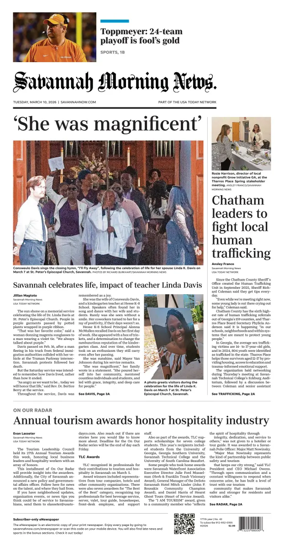 Cover of Savannah Morning News