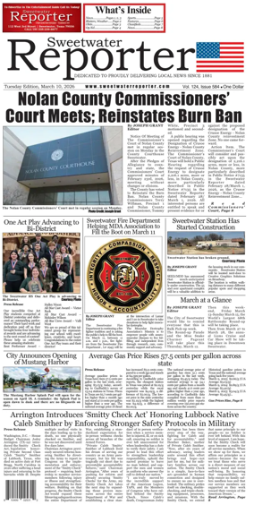 Cover of Sweetwater Reporter