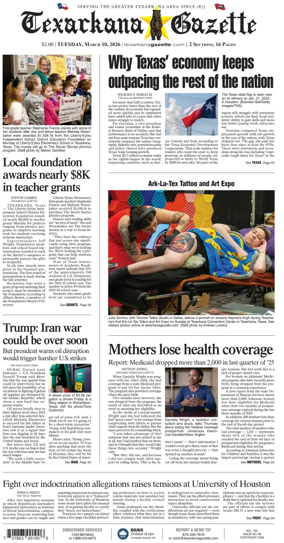 Cover of Texarkana Gazette