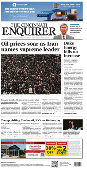 Cover of The Cincinnati Enquirer