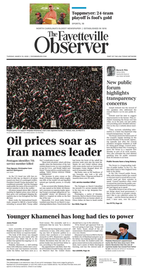 Cover of The Fayetteville Observer