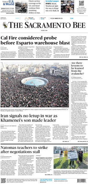 Cover of The Sacramento Bee