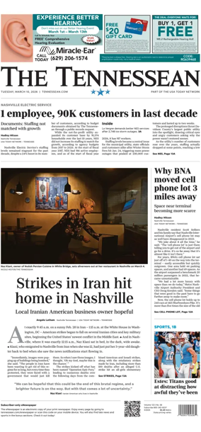 Cover of The Tennessean