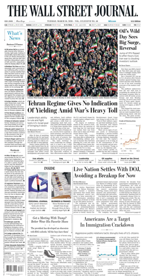 Cover of The Wall Street Journal