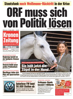 Cover of Kronen Zeitung