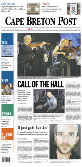 Cover of Cape Breton Post
