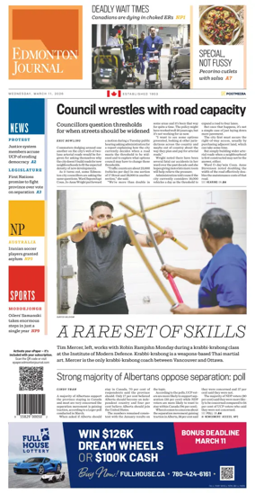Cover of Edmonton Journal