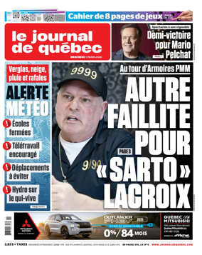 Cover of Le Journal de Quebec