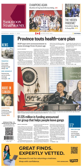 Cover of Saskatoon StarPhoenix