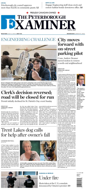 Cover of The Peterborough Examiner