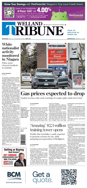 Cover of The Welland Tribune