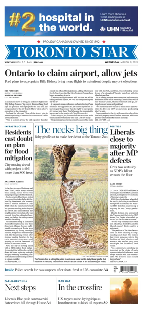Cover of Toronto Star