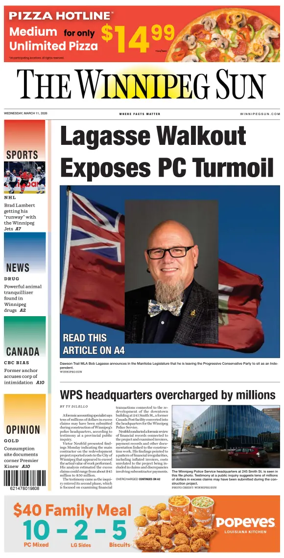 Cover of Winnipeg Sun